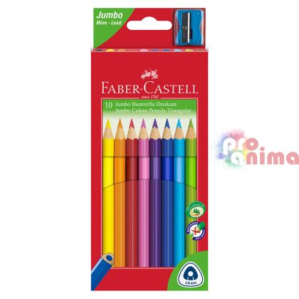 Цветни моливи 10 цвята + острилка