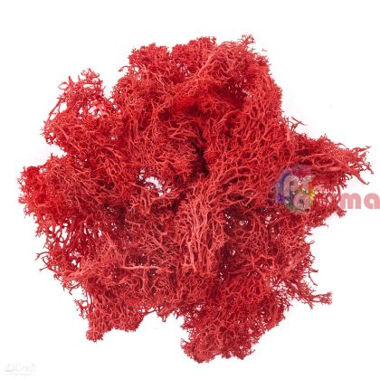 Цветен мъх за декорация 30g червен