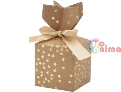 Подаръчна кутия от крафт картон 10 x 10 cm, 2 бр.