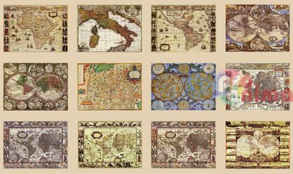 Декупажна хартия C. Kreul 60 g 33/48 cm Исторически карти