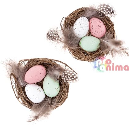 Декоративни гнезда с яйца и пера, DP Craft