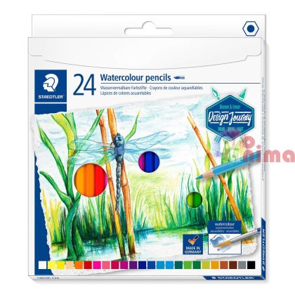 Цветни акварелни моливи Staedtler Design Journey, 24 цвята