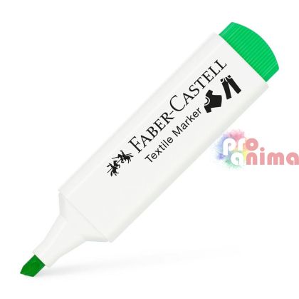 маркер за текстил Faber-Castell неон зелен
