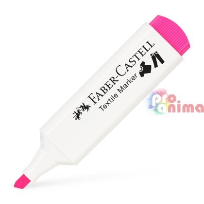 маркер за текстил Faber-Castell неон розов