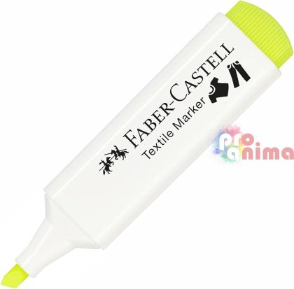 маркер за текстил Faber-Castell неон жълт
