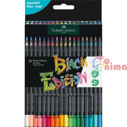 Цветни моливи Faber- Castell Black Edition 36 цвята