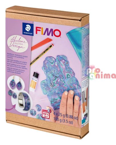 Комплект с полимерна глина Fimo Effect Abalone Design 4 x 25g
