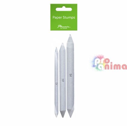 Комплект хартиени моливи/разтиратели Phoenix, 3 бр.