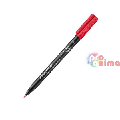 перманентен маркер Staedtler Lumocolor F, червен