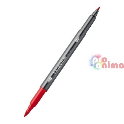 двувърх акварелен флумастер Staedtler, 2 червен