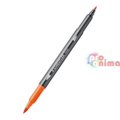 двувърх акварелен флумастер Staedtler, 4 оранжев