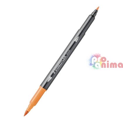 двувърх акварелен флумастер Staedtler, 42 светъл оранж