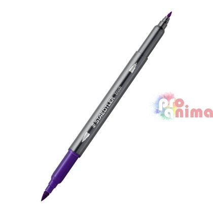 двувърх акварелен флумастер Staedtler, 60 тъмнолилав
