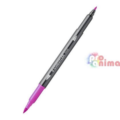 двувърх акварелен флумастер Staedtler, 61 морав
