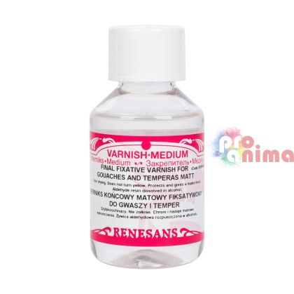 Краен лак фиксатив за темпера/гваш Renesans, 100 ml