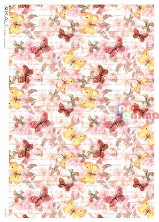 Декупажна хартия оризова KALit A4 Цветя 207