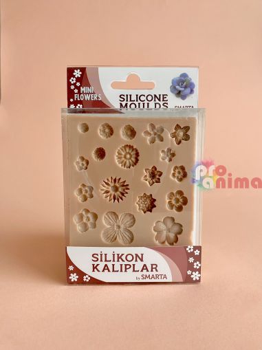Силиконов молд/калъп за глина Smarta, цветя, 22 бр.