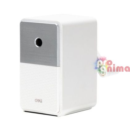 Механична острилка Deli, единична, бяла