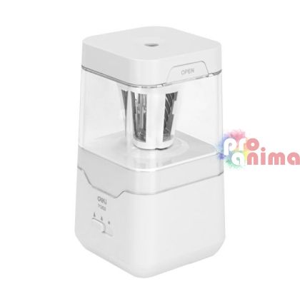 Електрическа острилка Deli с двойно захранване (и с USB захранване), бяла