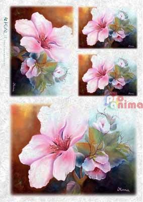 Декупажна хартия оризова KALit A4 Азалии