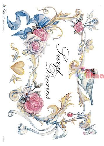 Декупажна хартия оризова KALit A4 Sweet Dreams