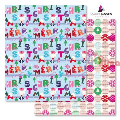Картон варио Marpa Jansen, 50 x70 cm, 300 g/m2, Весела Коледа