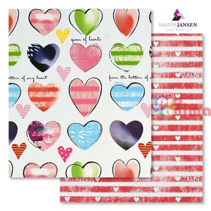 Картон варио Marpa Jansen, 50 x 70 cm, 300 g/m2, изчистени сърца