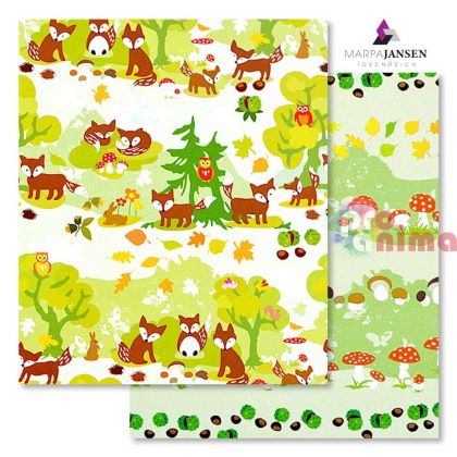 Картон варио Marpa Jansen, 50 x70 cm, 300 g/m2, лисичета в гората