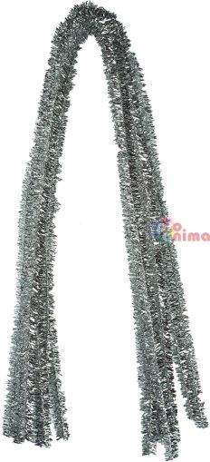 Пухени/плюшени телчета, 8 mm x 50 cm, сребристи