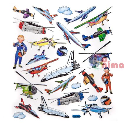 Стикери DP Craft, самолети, 27 бр.