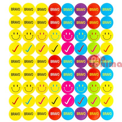 Стикери с мотивиращи послания BRAVO, 288 бр.