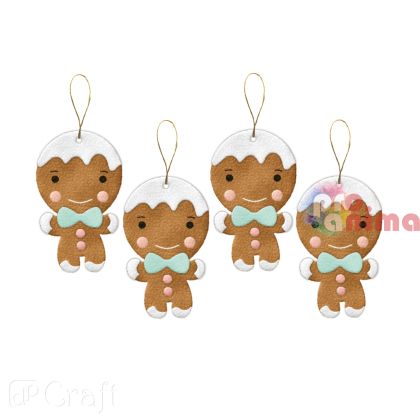 Креативен комплект от филцDP Craft, Джинджифилови човечета, 4 бр.
