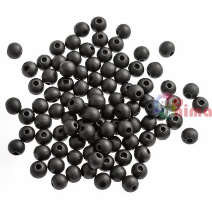 Кръгли дървени мъниста DP Craft, 10 mm, 100 бр., черни