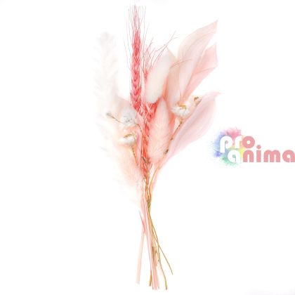 Сухи цветя за декорация DP Craft, мини букет, Misty Pink, 20 cm