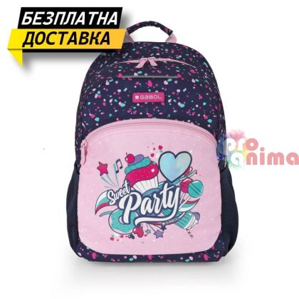 Ученическа раница за момиче Gabol Party- едно отделение, термоформ гръб