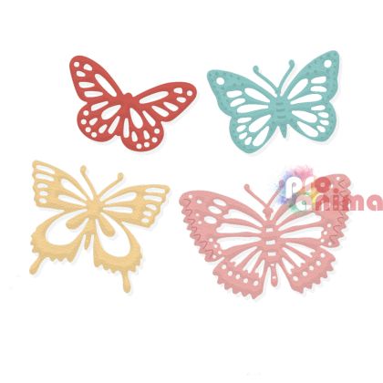 Шаблон за изрязване и релеф пеперуди, 4 бр.