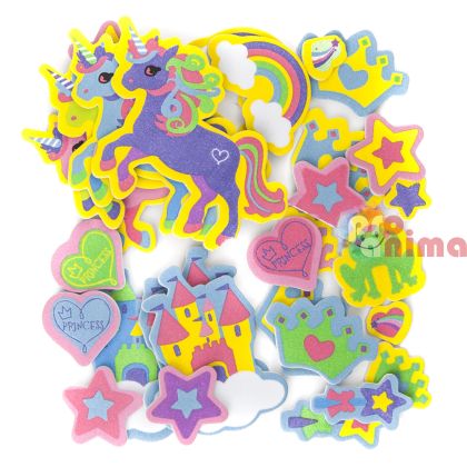 Стикери от фоам DP Craft, 50 бр. Еднорози