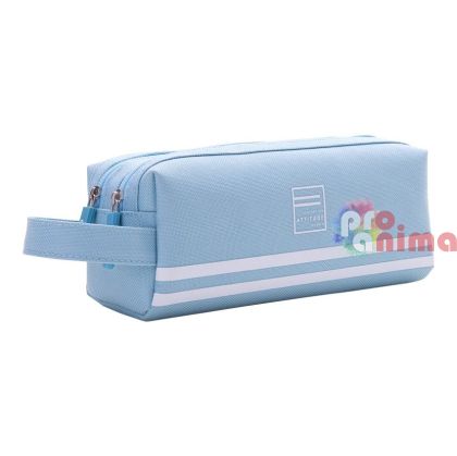 Несесер Deli, 2 ципа, светлосин