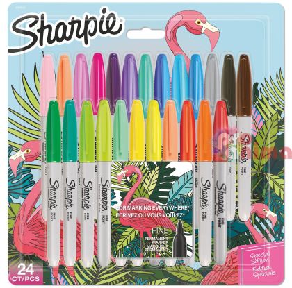 Комплект перманентни маркери Sharpie Flamingo, 24 Цвята