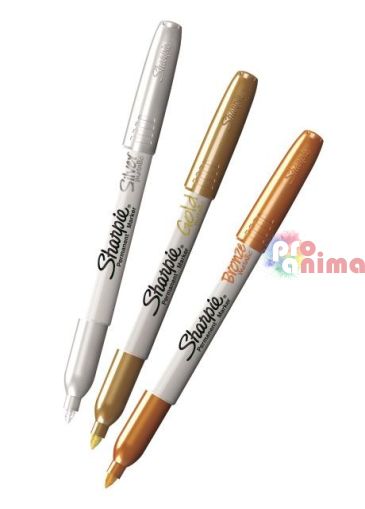 Перманентни Маркери Sharpie Metallic бронз, злато или сребро