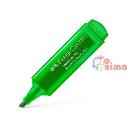 текст маркер Faber-Castell, неон зелен