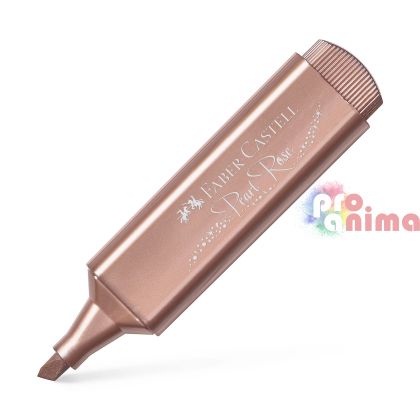 текст маркер Faber-Castell, розов металик