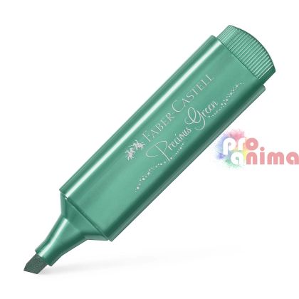 текст маркер Faber-Castell, зелен (металик)