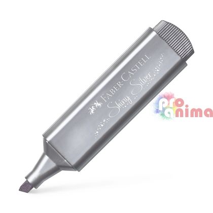 текст маркер Faber-Castell, сребрист