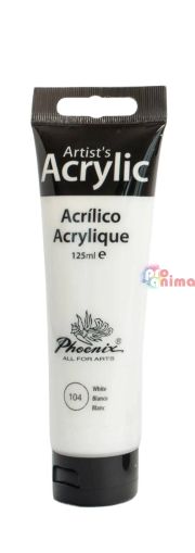 Акрилна боя Phoenix, 125 ml, бяла, злато, сребро и бронз