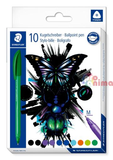 Цветни химикалки Staedtler Cool&Cute, 10 бр.