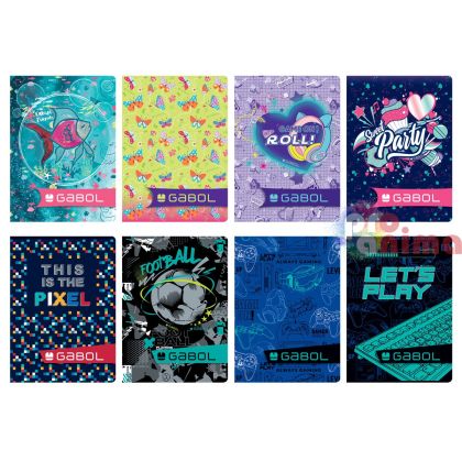 Тетрадка Gabol, тесни и широки редове, А5, 20 листа, за момиче