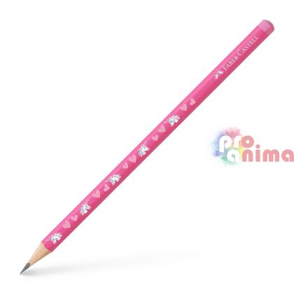 Молив Faber-Castell, еднорог, HB, розов