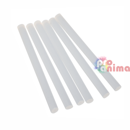 Силиконови пръчки за топло лепене DP Craft, 11 mm x 20 cm, 6 бр., прозрачни
