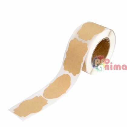 Стикери на ролка DP craft, 250 бр., винтидж крафт